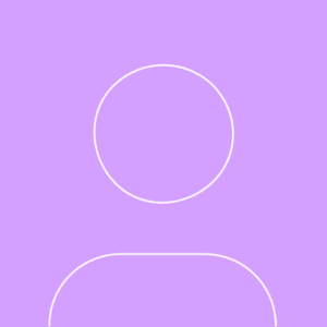 Purple background with white outline of a person